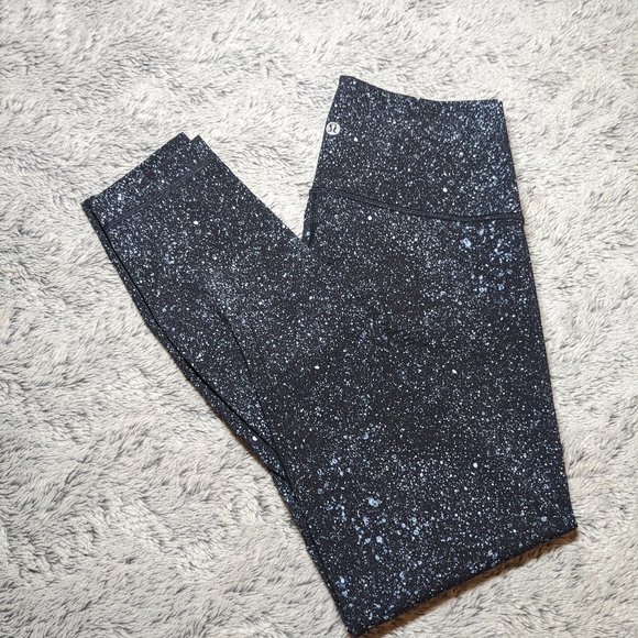 Lululemon Galaxy Black Mineralize Multi Wunder Under Hi Rise Leggings Size 8 - Picture 4 of 7